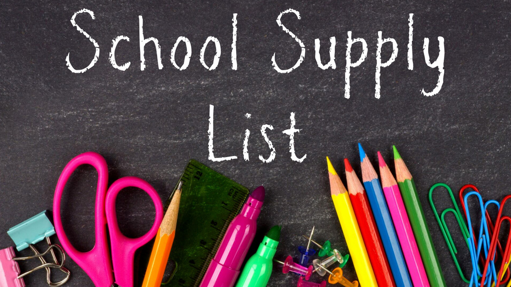 Elementary Supply List