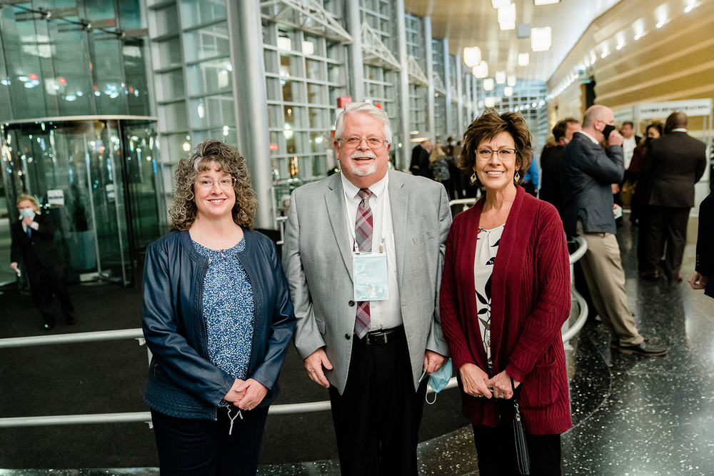Dave Driggs, Superintendent; Lisa Dever, Corp Treasurer and Tami Brooks, Dep Treasurer attend the IASBO Annual Conference in Ft. Wayne, In 